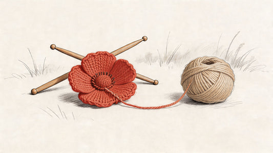 A Knitted Poppy Pattern for Remembrance & Whimsy