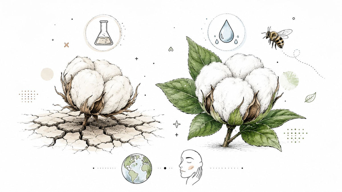 Organic Cotton vs Conventional Cotton: Planet & Skin Impact