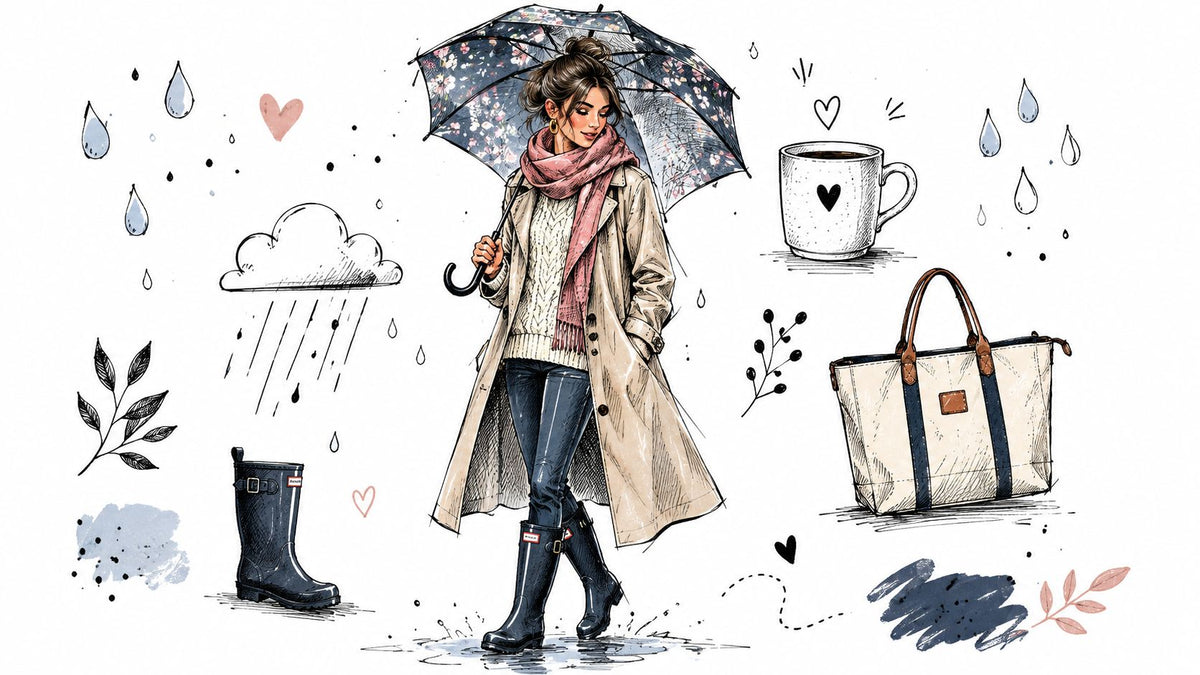 8 Rainy Day Outfit Ideas with Whimsical Style