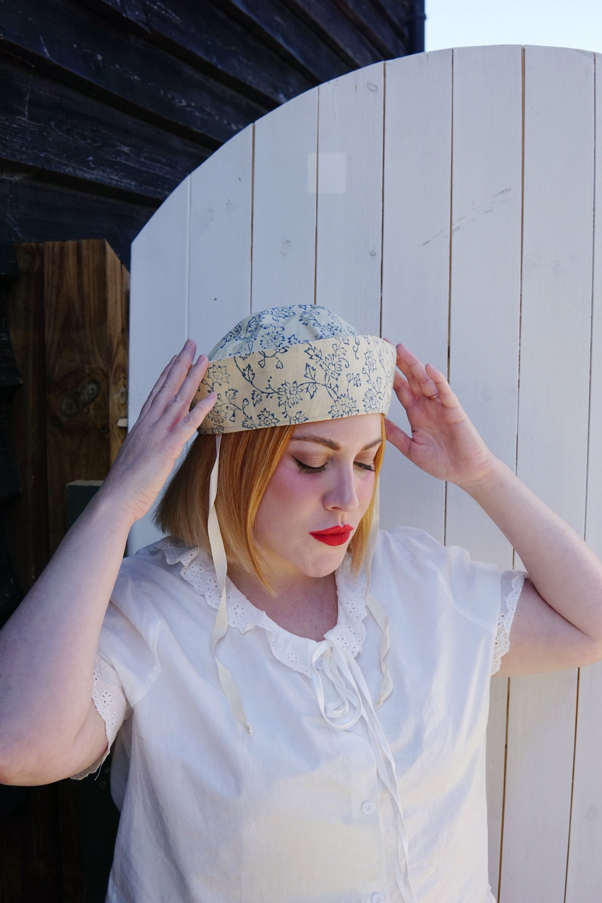 The Sailor Hats in the Garden Society floral print